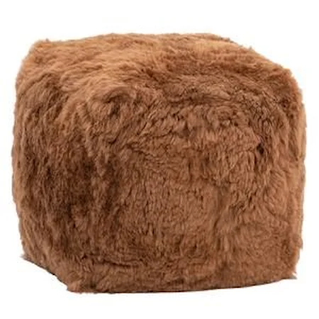 Shorn Pouf in White